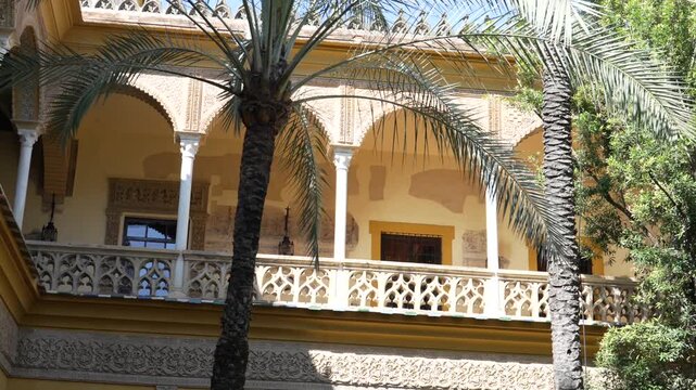 Antonio Machado House Museum Courtyard with Palm Trees