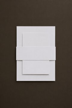 5x7 and 3.5x5 Wedding Invitation Belly Band Mockup