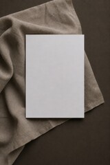 Fototapeta premium 5x7 Wedding Invitation Mockup on Draped Fabric