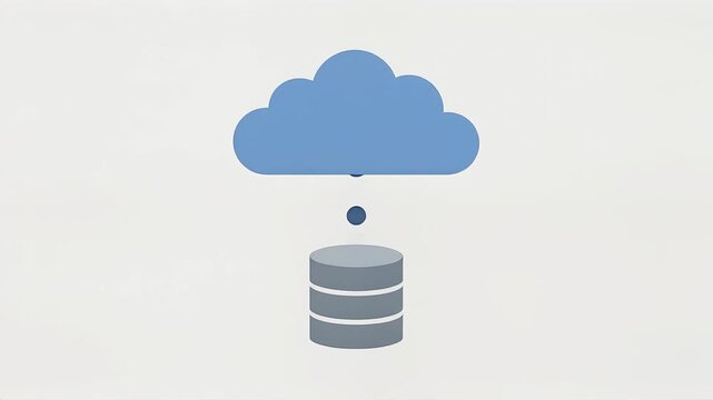 Cloud Storage Data Transfer to Database Server Animation
