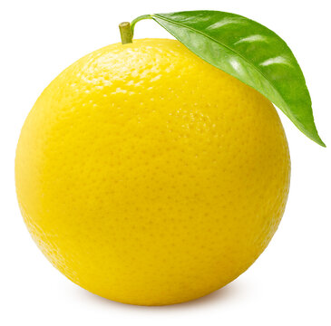 Yellow Orange isolated on white background, Orange fruit with clipping path, High resolution for beverage marketing, citrus-flavored product branding, and premium food packaging.