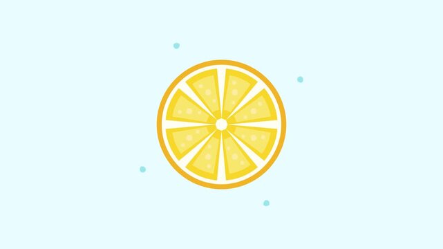 Looping animation of a spinning orange slice.