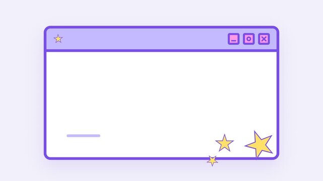 Purple Aesthetic Browser Window Frame Animation
