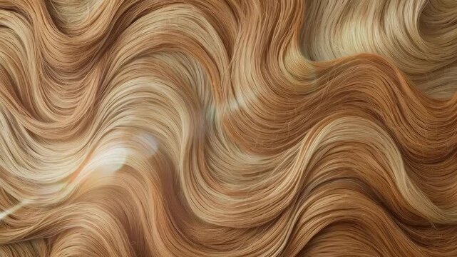 Wavy Hair Texture With Flowing Brown Strands, Layered Movement and Warm Blonde Tones