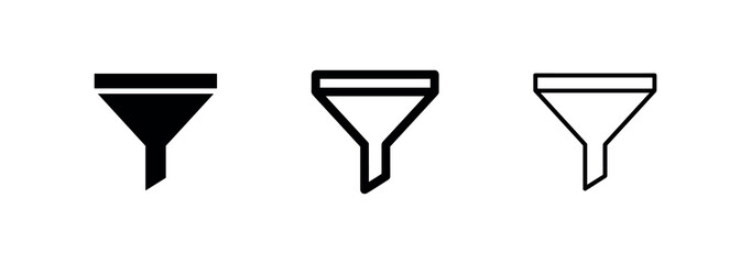 Fototapeta na wymiar Data filter funnel icon for business process