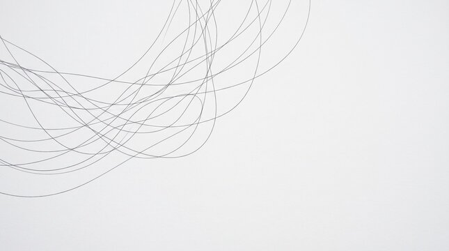 Fine Line Overlapping Curve Composition