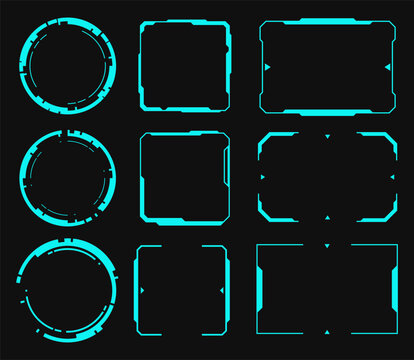 Collections interface HUD frame futuristic digital contol technology