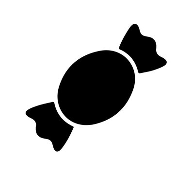 Minimalist hard candy line art trick or treat symbol
