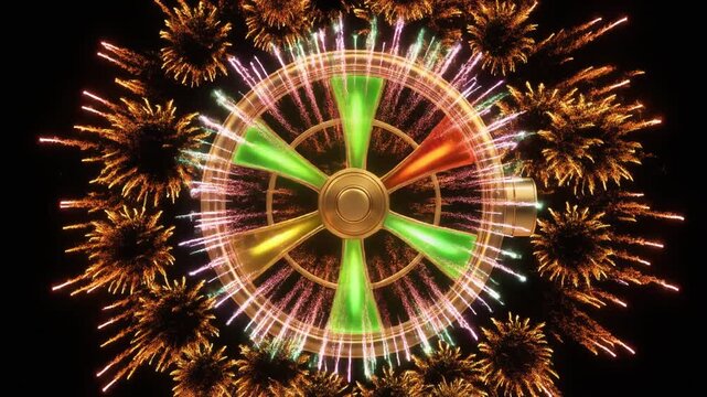 超激アツ黄金レインボー輪の大花火