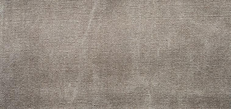 brown taupe canvas fabric texture close up background coarse weave banner