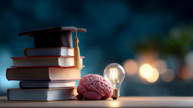 An education-themed visual with glowing ideas and learning elements, great for schools, universities, and tutoring ads.


