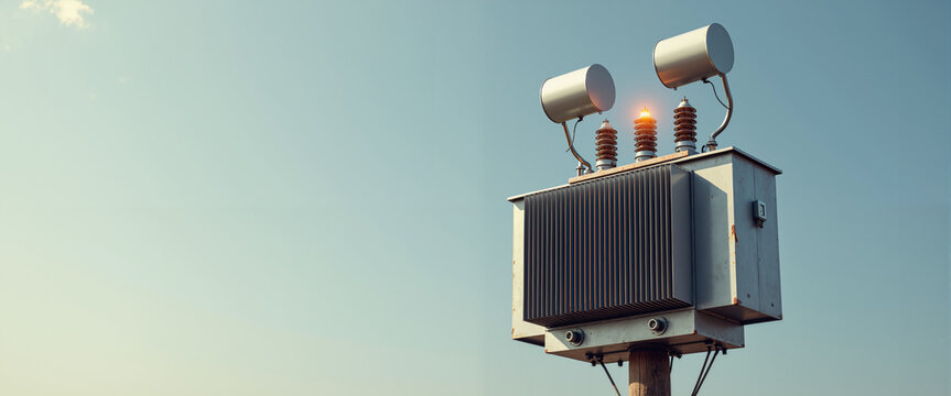 Transformer sparking on pole for power and safety blogs
