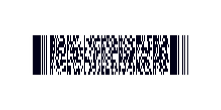 Bar code PDF417 illustration for IDs, boarding passes