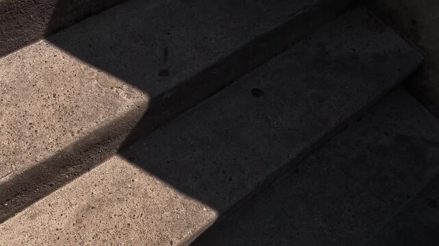 Climbing stairs to Bridge where terrorists shot from during the Bondi Massacre Islamist Terror attack during the Jewish festival of Chanukkah in Archer Park, Bondi Beach on beautiful sunny day.