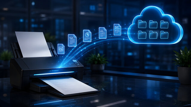 Printer sending documents to cloud storage