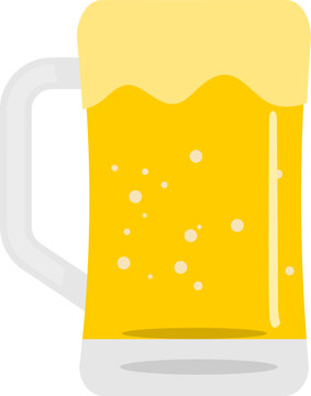 mug of beer with foam isolated
