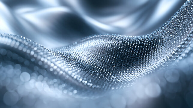 Elegant Silver Metallic Wave Texture Background