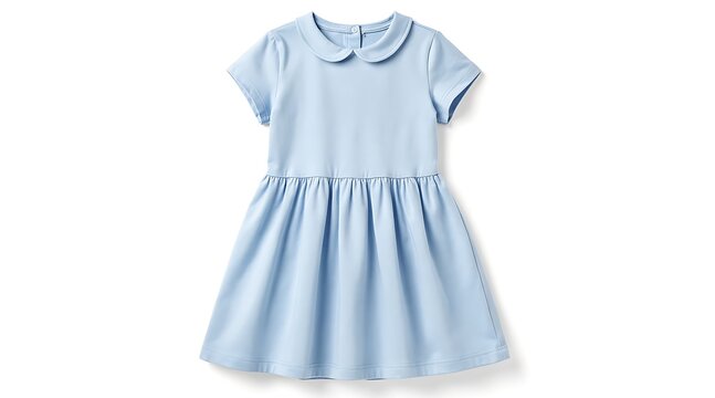 Light Blue Baby Girls Short Sleeve Dress.