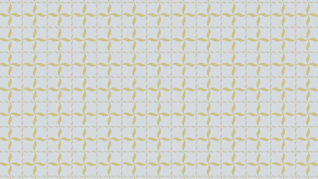 Seamless grid pattern of gold wavy ribbon lines on greige background, 16:9 ratio