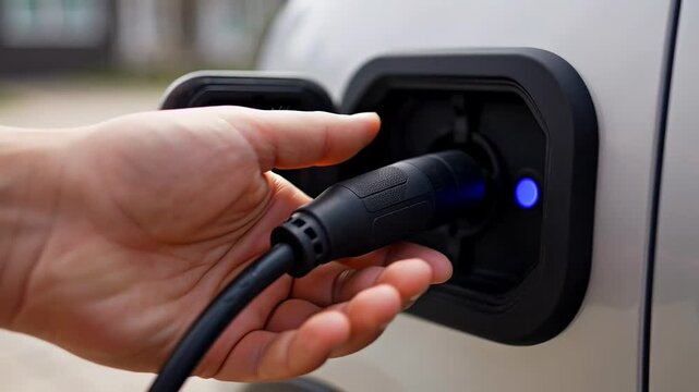 ?Plugging an electric car into a charging station: a stepbystep demonstration