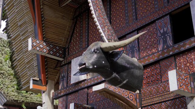a tradittional house on the toraja city, Indonesia