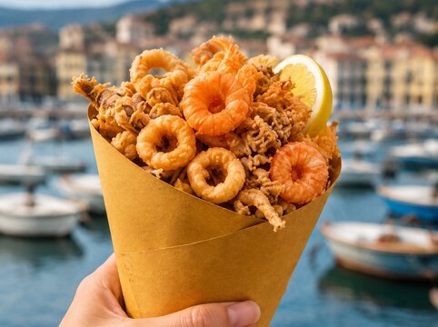 Fritto misto by the harbor