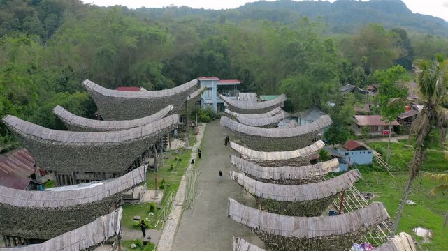 a traditional house on the toraja city, Indonesia