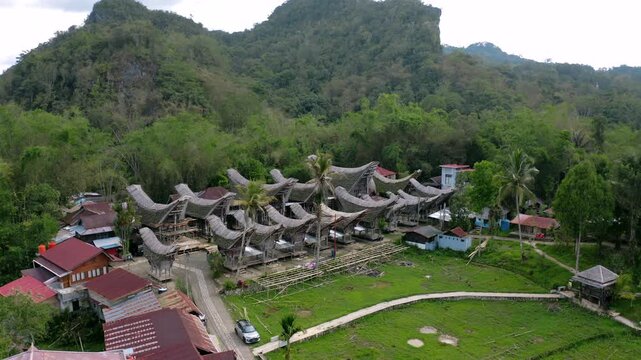 a traditional house on the toraja city, Indonesia