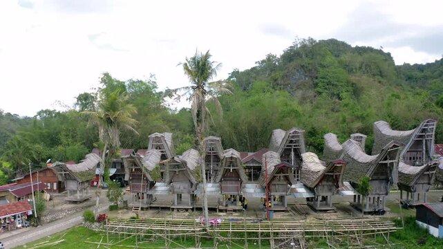 a traditional house on the toraja city, Indonesia