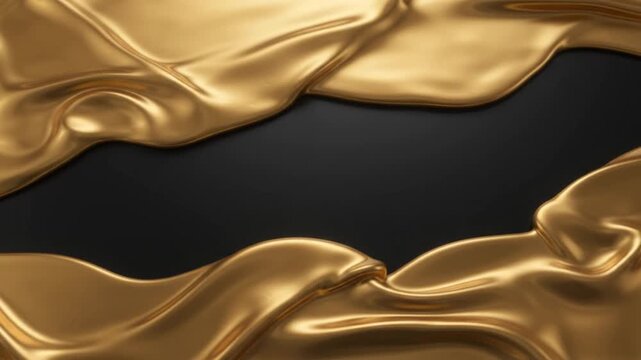 Molten Gold Liquid Flow Abstract Luxury Micro Motion Graphics