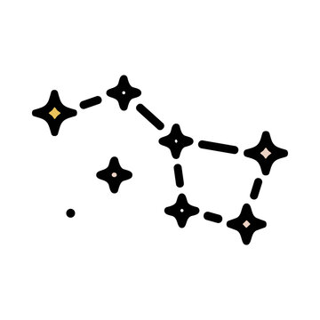 Celestial Constellation Pattern The Big Dipper Stars In The Night Sky
