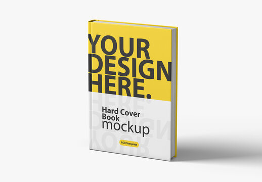 Vertical Standing Hardcover Book Mockup