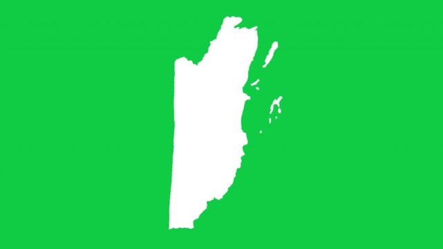 Belize wiggle animation map loop green background