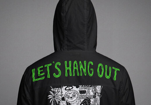 Urban Windbreaker Hoodie Mockup