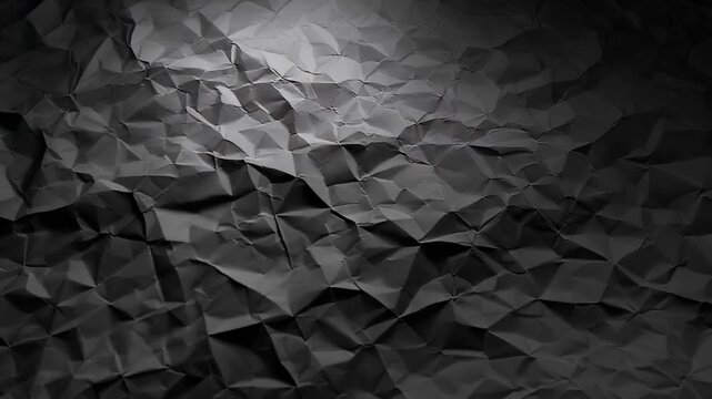 A dark, textured background composed of three horizontally aligned sections, each showcasing the crumpled surface of black paper under dramatic lighting.