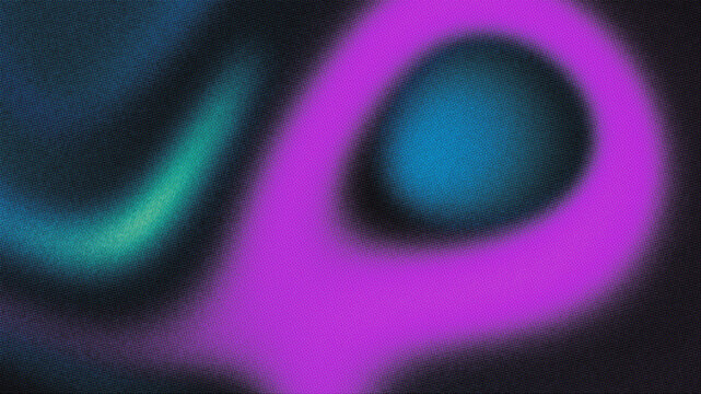 Abstract purple and teal halftone dot pattern with glowing ring shapes on a dark background. Pairs with psychedelic and trippy rave aesthetic for music album covers or event posters.