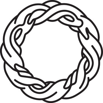 Woven circular border frame design kwanzaa starts