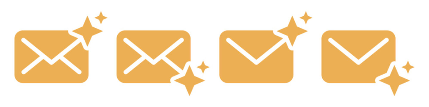 Ai mail message generate icon illustration