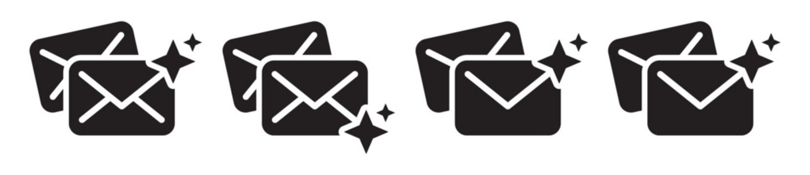Ai mail message generate icon illustration