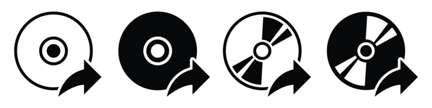 Dvd disk share icon illustration