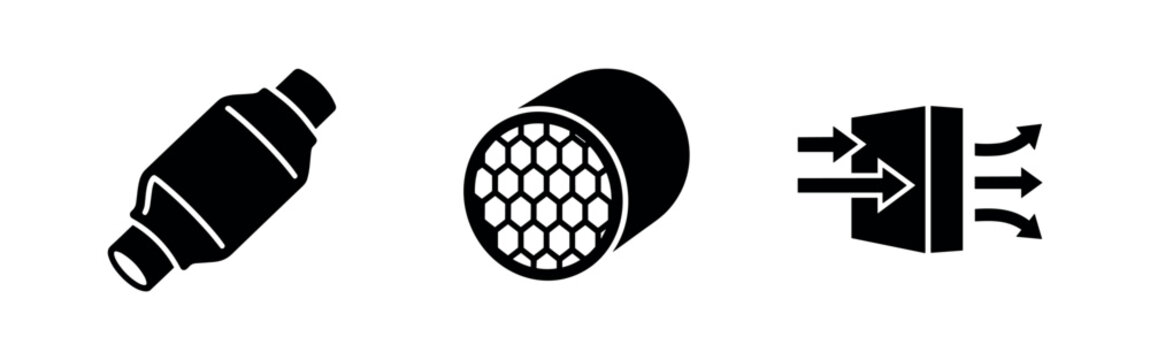 Exhaust catalyst and air filter icons