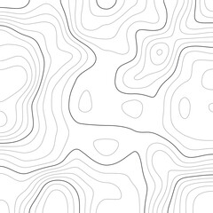 Smooth flowing topographic contour lines, gentle terrain, transparent background © star55