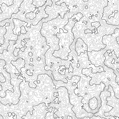 Rugged mountain topographic contour lines pattern on transparent background © star55