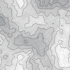 Detailed shaded relief contour map, layered elevation, transparent background © star55