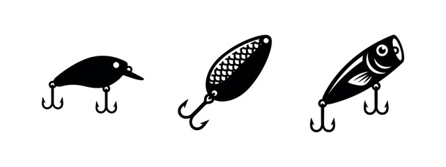 Obraz premium Fishing Lure Icons