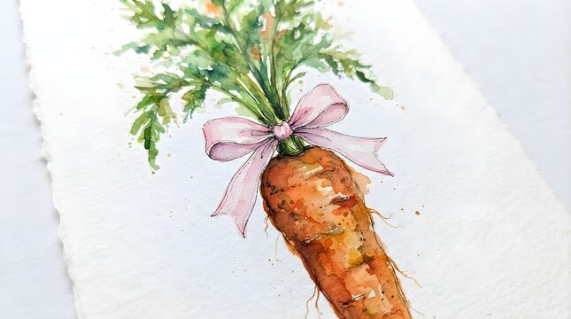 Carrot tied with ribbon
