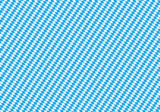 Seamless blue and white diagonal diamond pattern background inspired by the traditional Bavarian flag