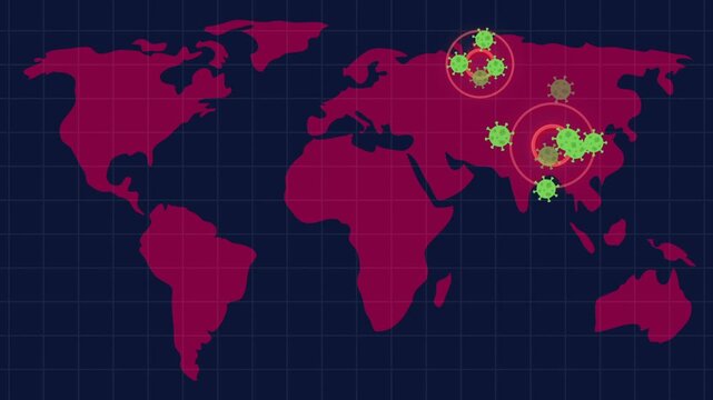 virus gradually spread all over the world. Global pandemic outbreak