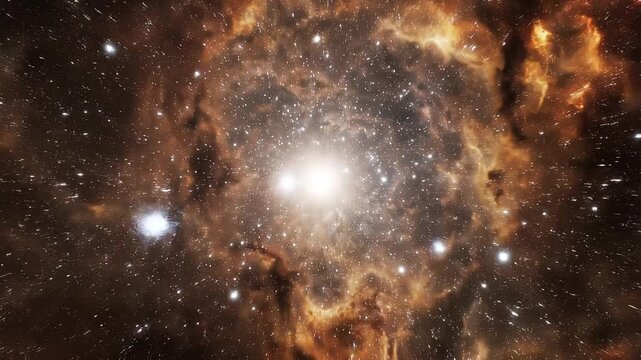 Cosmic Nebula Formation with Celestial Burst and Stellar Dust during Deep Space Exploration