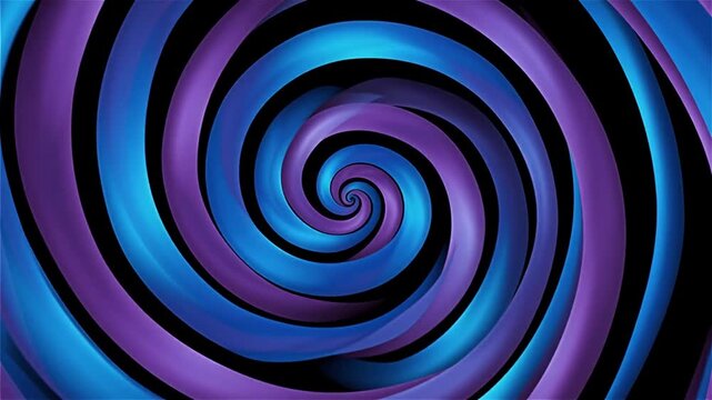 Hypnotic blue and purple swirl motion background.